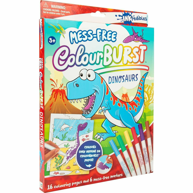 Light Sea Green Inkredibles Colour Burst Colouring - Dinosaurs Kids Activity Books