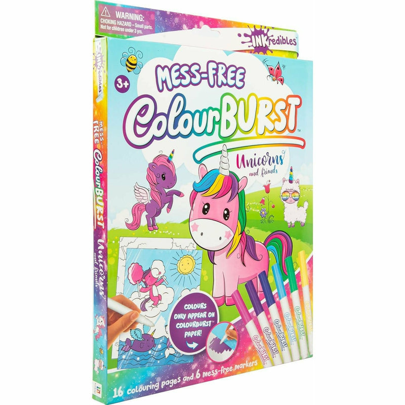 Light Gray Inkredibles Colour Burst Colouring - Unicorns Kids Activity Books