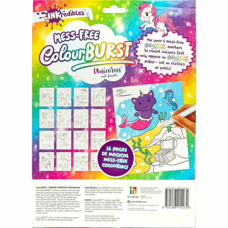 Cadet Blue Inkredibles Colour Burst Colouring - Unicorns Kids Activity Books