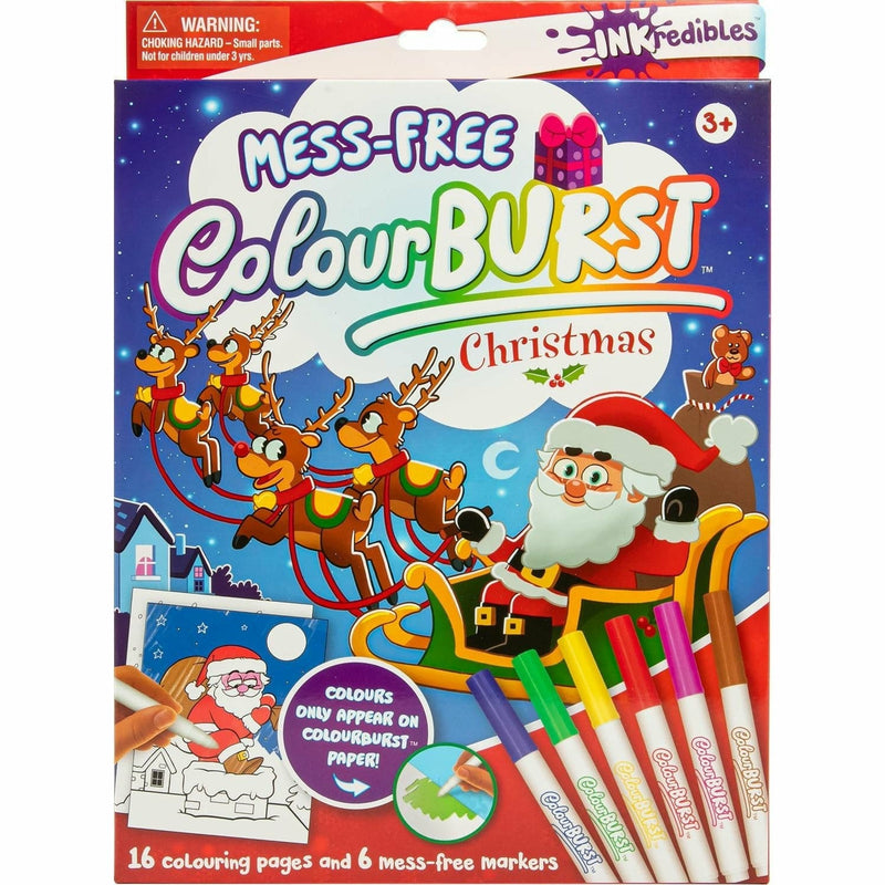 Light Gray Inkredibles Colour  Burst Christmas Kids Activity Books