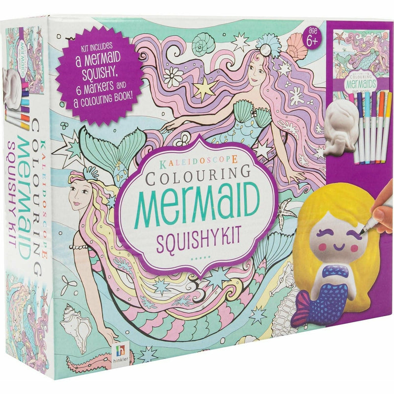 Light Gray Krafters Korner Kaleid Colour Mermaid Squishy Kit Colouring In Books