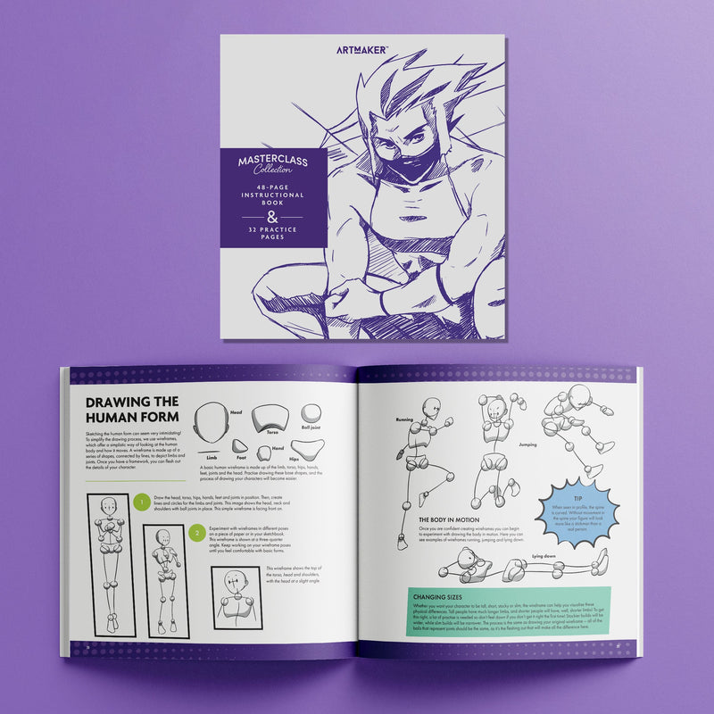 Medium Purple Art Maker Masterclass Collection: Manga Art Sets