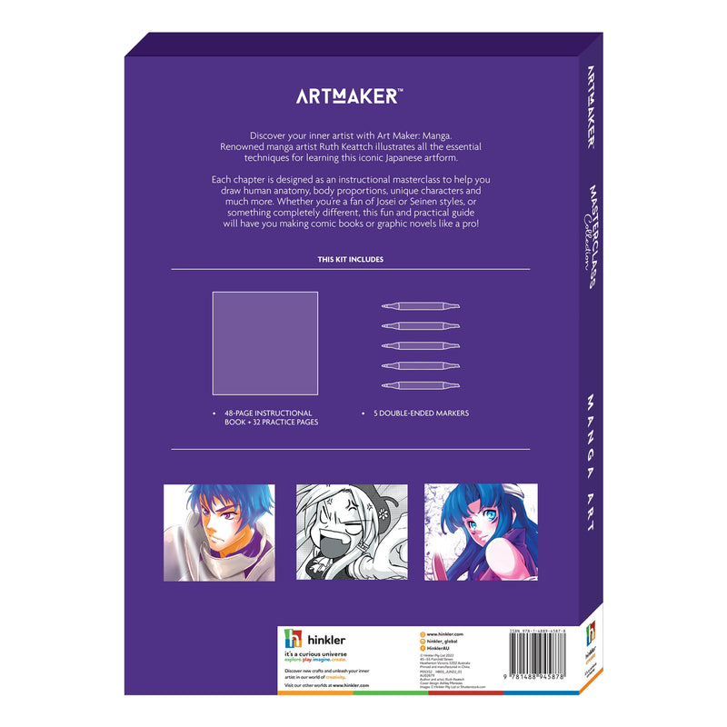 Dark Slate Blue Art Maker Masterclass Collection: Manga Art Sets