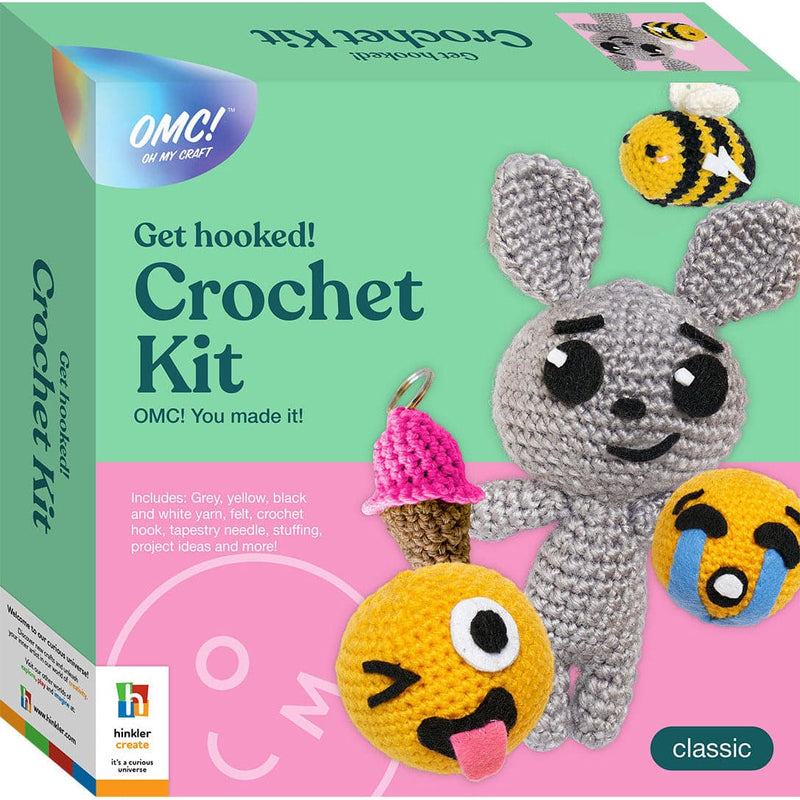 Dark Sea Green OMC! Get Hooked! Crochet Kit Kids Activities