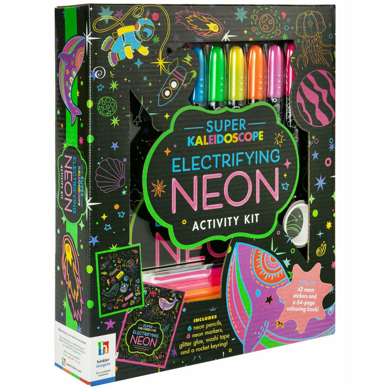 Dark Slate Gray Super Kaleidoscope: Electrifying Neon Activity Kit Kids Craft Kits