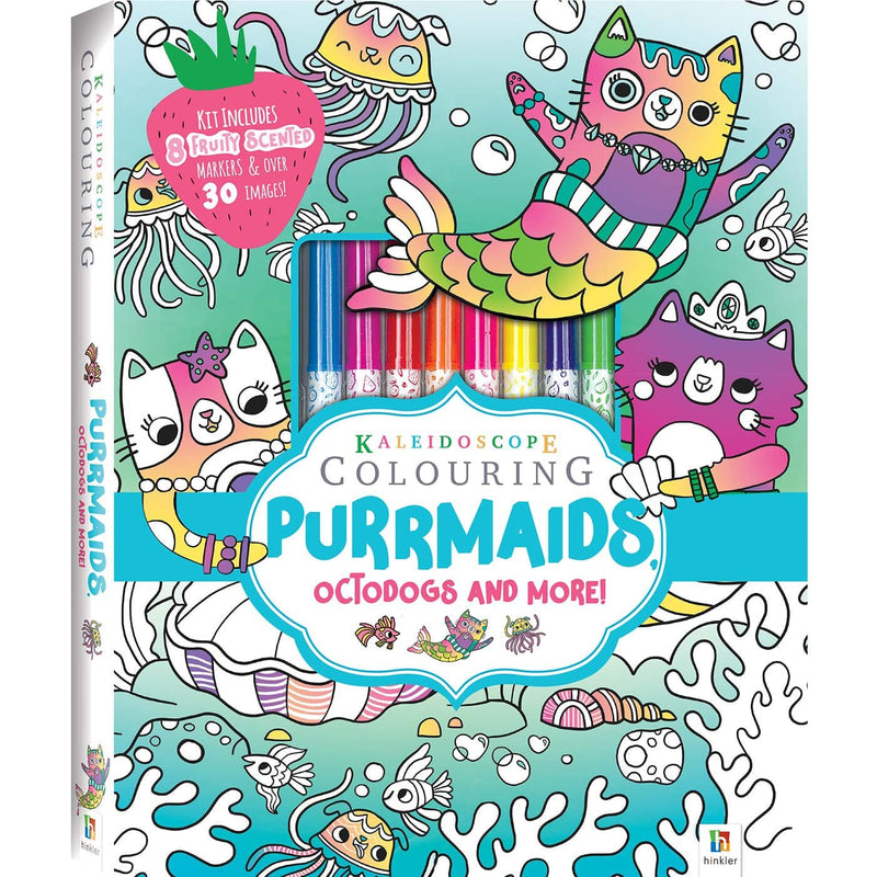 Light Gray Kaleidoscope Colouring: Purrmaids, Octodogs and More Kids Activities