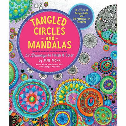 Rosy Brown Tangled Circles and Mandalas Books