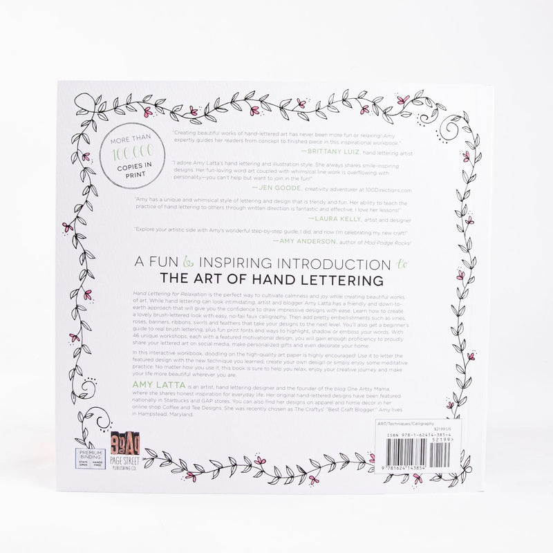 Lavender Page Street Publishing-Hand Lettering For Relaxation Art Instructional Books