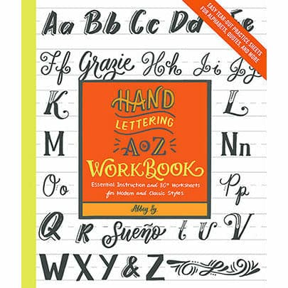 Dark Slate Gray Hand Lettering A to Z Workbook Books