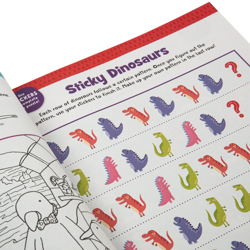Light Gray Jumbo Book of Sticker Puzzles Kids Drawing Supplies
