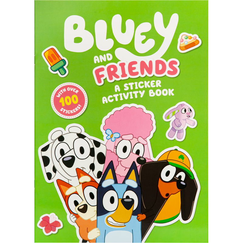 Yellow Green Bluey: Bluey and Friends A Sticker Activity Book Kids Drawing Supplies
