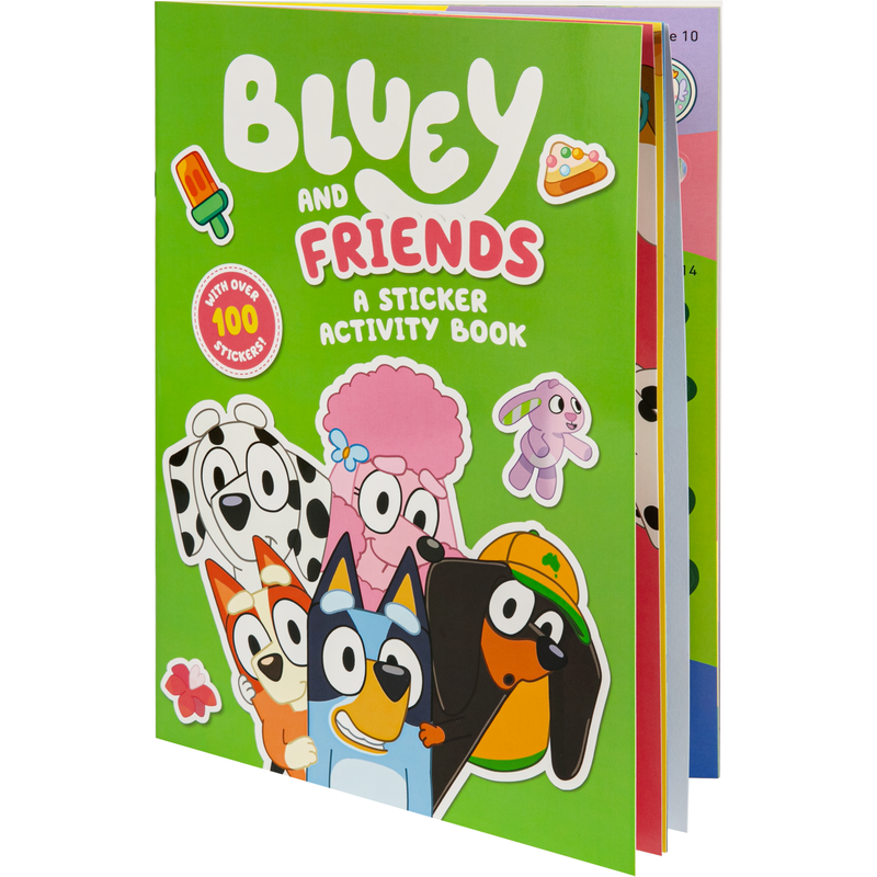 Light Gray Bluey: Bluey and Friends A Sticker Activity Book Kids Drawing Supplies