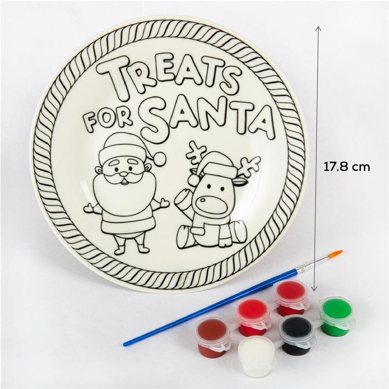 Beige Art Star Christmas Treats for Santa Plate Kit Christmas