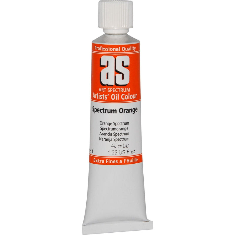 Orange Red Art Spectrum Oil Paint 40mL Spectrum Orange  S1 Oil Paints