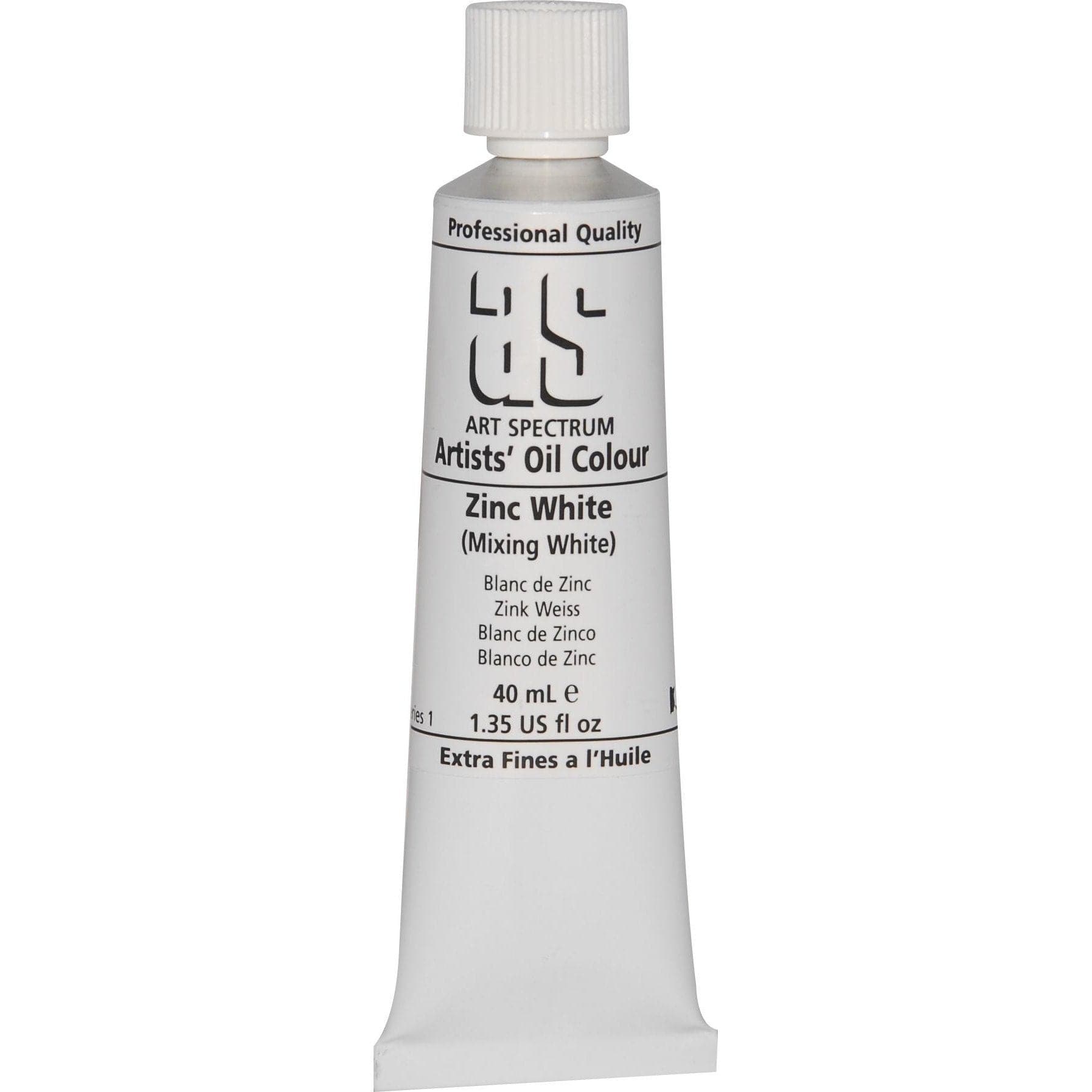 Gray Art Spectrum Oil Paint 40mL Zinc White  S1 Oil Paints