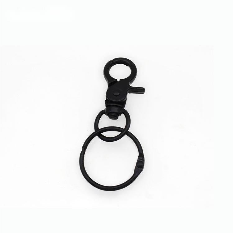 Snow Urban Crafter Lobster Clasp Keyring With Hook 5 Pack Black Resin Craft