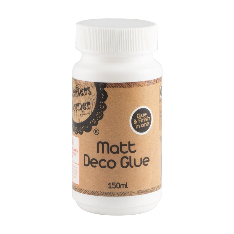 Light Gray Krafters Korner Matt Deco Glue 150ml Paper Craft Adhesives