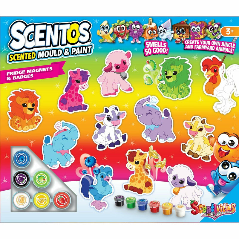 Dark Cyan Scentos Scented Mould & Paint Fridge Magnets and Badges Kids Craft Kits