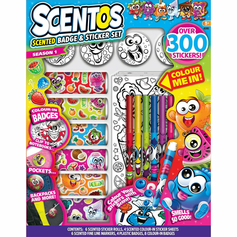 Dark Slate Gray Scentos Scented Sticker & Badge Set Kids Craft Kits