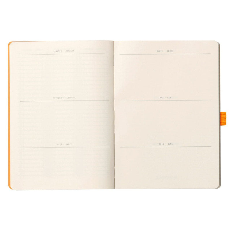 Antique White Rhodia Rhodiarama Goal Book Grid A5 Celadon Pads