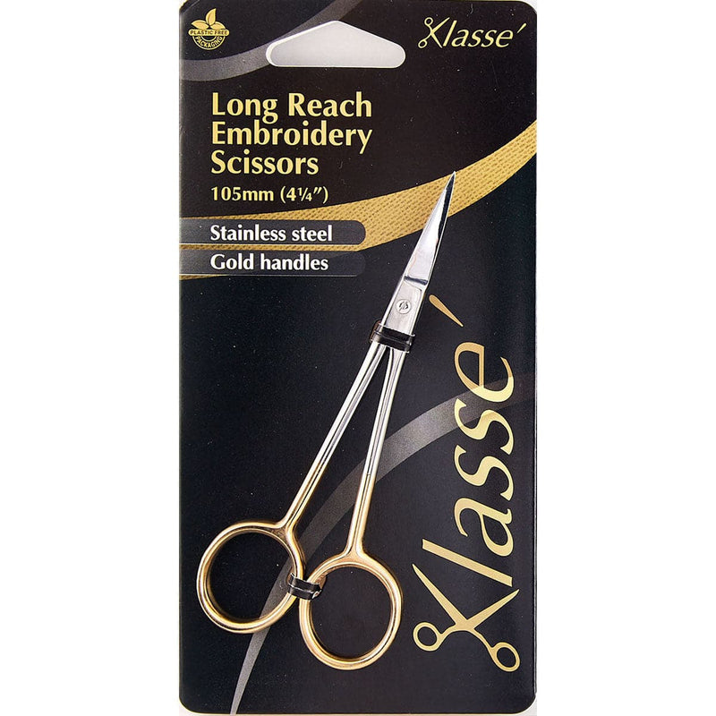 Dark Slate Gray KLASSE SCISSORS  Long Reach Embroidery Scissors 105mm (4 1/4") Quilting and Sewing Tools and Accessories
