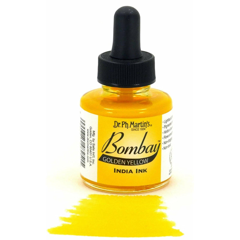 Gold Dr. Ph. Martin's Bombay India Ink  29.5ml  Golden Yellow Inks