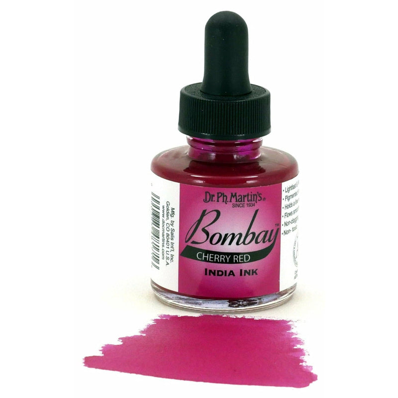 Maroon Dr. Ph. Martin's Bombay India Ink  29.5ml  Cherry Red Inks