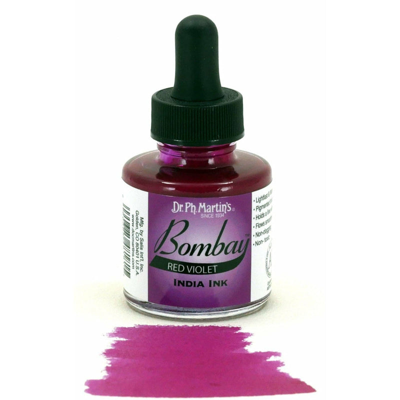 Maroon Dr. Ph. Martin's Bombay India Ink  29.5ml  Red Violet Inks