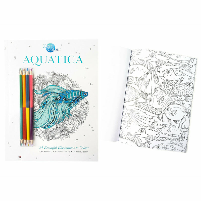 Dark Slate Gray Krafters Korner Zen Colour With Pencils Aquatica Colouring In Books