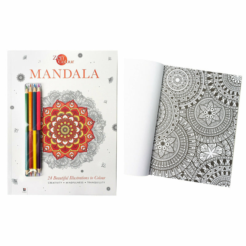 Dark Slate Gray Krafters Korner Zen Colour With Pencils Mandala Colouring In Books