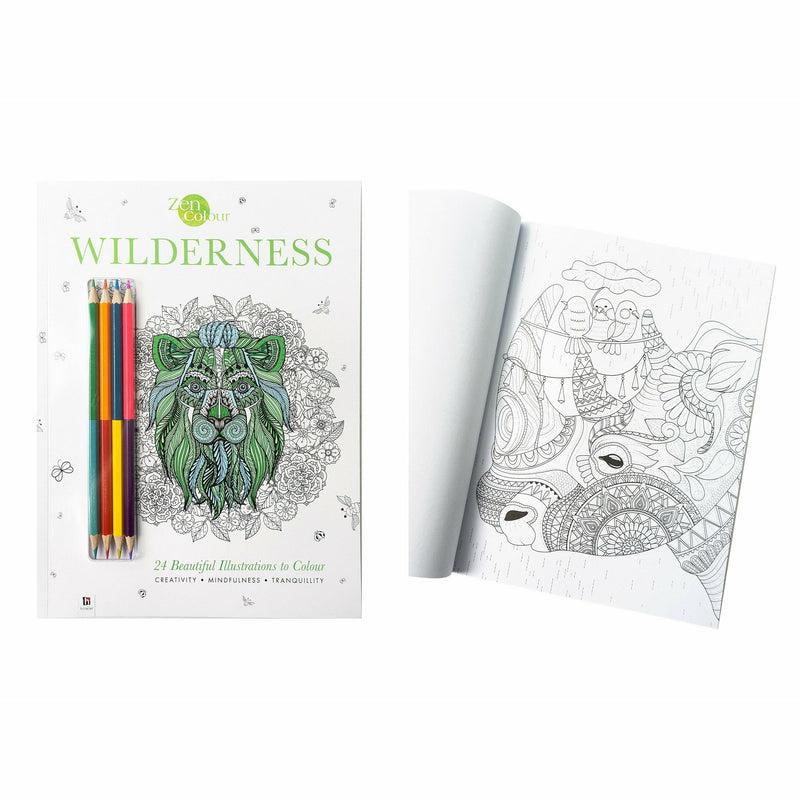 White Smoke Krafters Korner Zen Colour With Pencils Wilderness Colouring In Books