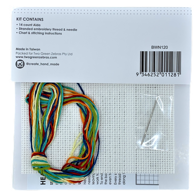 Light Gray Create Handmade Mini Cross Stitch Kit Heart 6 x 6cm Needlework Kits