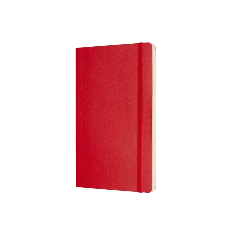 Firebrick Moleskine Classic  Soft Cover  Note Book - Grid -   Large   - Scarlet Red Pads