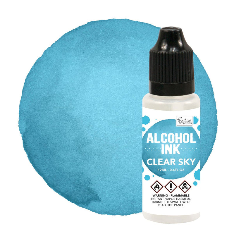 Sky Blue Aqua / Clear Sky Couture Creations Alcohol Ink   12ml Alcohol Ink