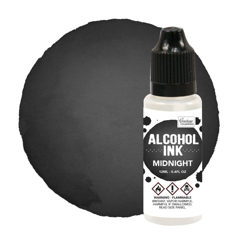 Dark Slate Gray Pitch Black / Midnight Couture Creations Alcohol Ink   12ml Alcohol Ink