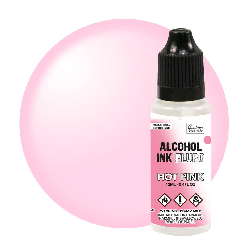 Misty Rose Couture Creations Alcohol Ink   Fluro - Hot Pink - 12mL | 0.4fl oz Alcohol Ink
