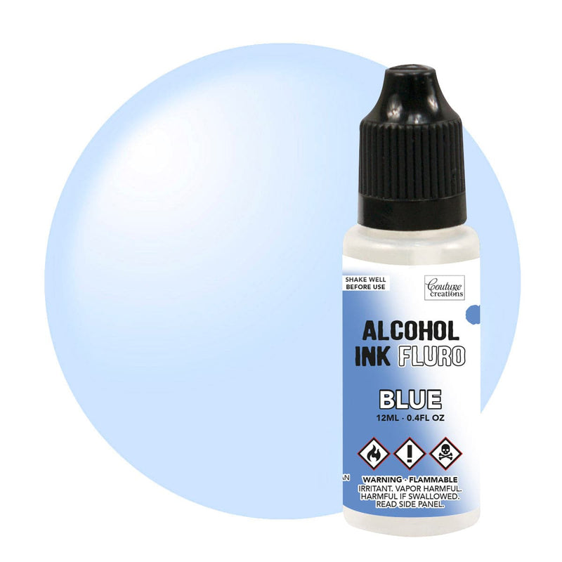 Lavender Couture Creations Alcohol Ink   Fluro - Blue - 12mL | 0.4fl oz Alcohol Ink