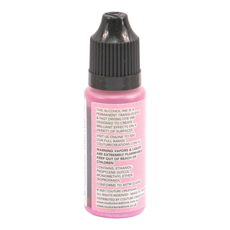 Pink Couture Creations Alcohol Ink   Glitter Accents Baby Pink - 12mL | 0.4fl oz Alcohol Ink