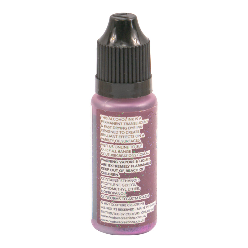 Slate Gray Couture Creations Alcohol Ink   Glitter Accents Plum - 12mL | 0.4fl oz Alcohol Ink