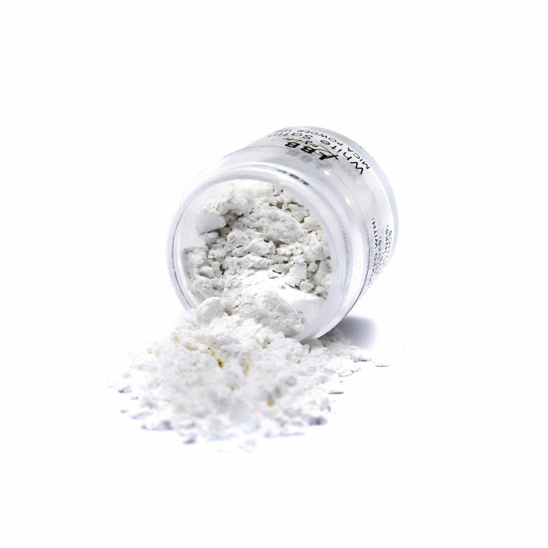 Light Gray LBB RESIN Mica Powder - Individual 10gram White Satin Resin Dyes Pigments and Colours