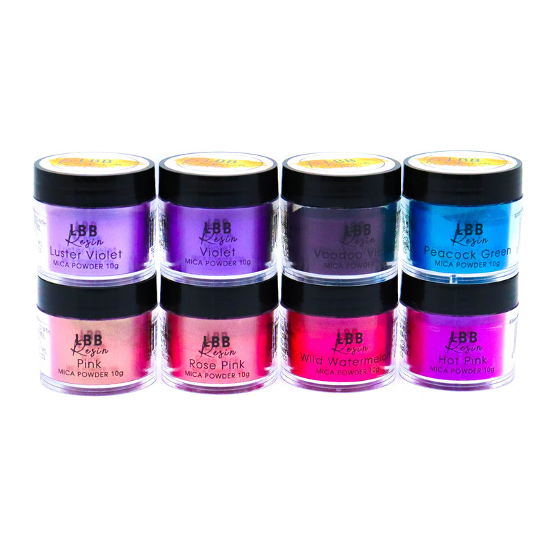 Plum LBB Resin Mica Powder (Set Pack's) 8 Pack