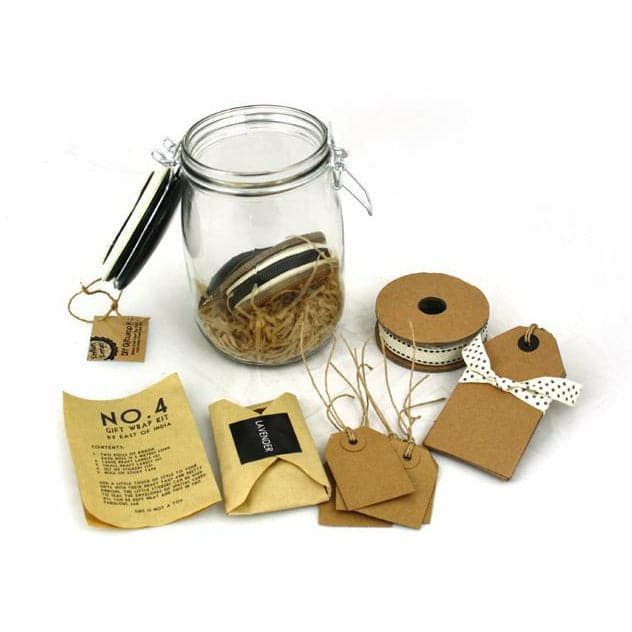 Light Gray Krafters Korner Glass Jar Giftwrap Kit Gift Bags and Recloseable Bags