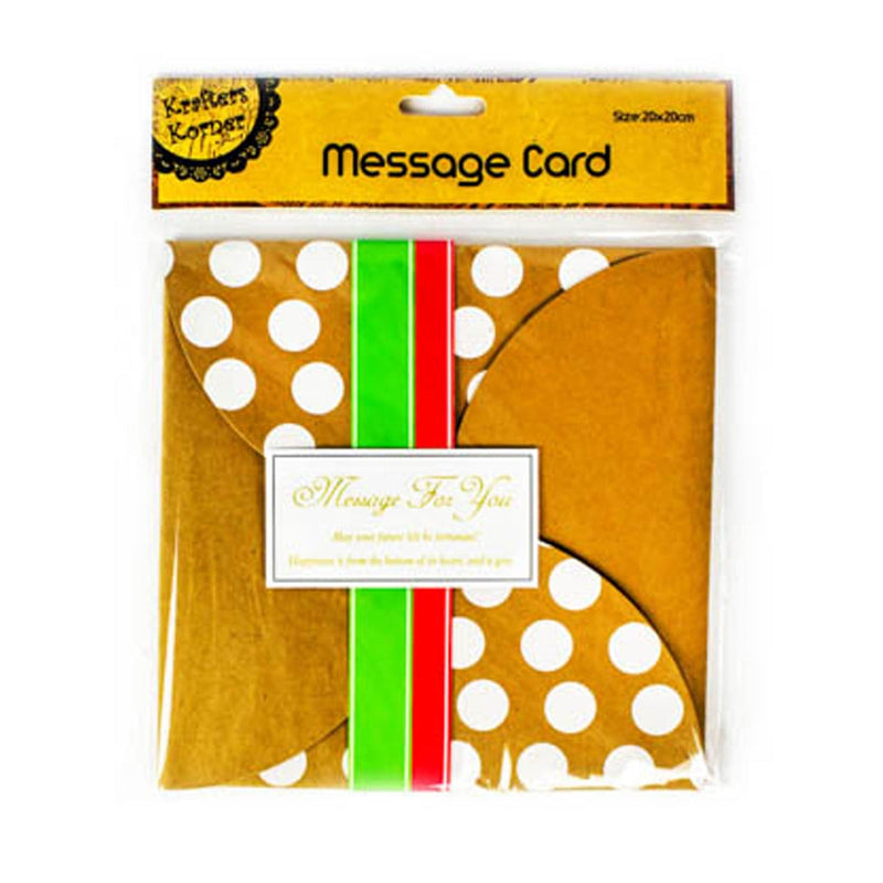 Dark Goldenrod Krafters Korner Folding Message Card Cards and Envelopes