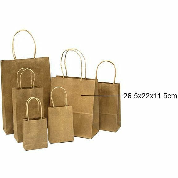Sienna Krafters Korner Craft Brown  Bag 2 Pack 26.5x22x11.5cm Gift Bags and Recloseable Bags