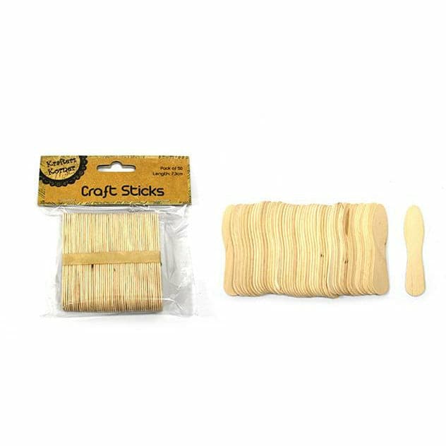 Light Goldenrod Krafters Korner Craft Sticks 50 Pack Kids Wood Craft