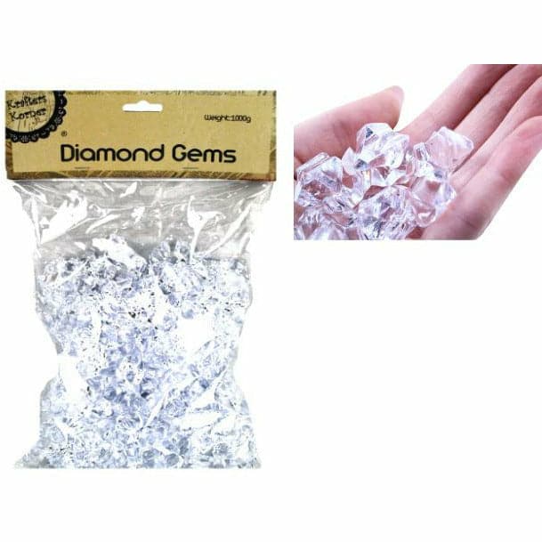 Light Gray Krafters Korner Diamond Gems 1Kg Sequins and Rhinestons