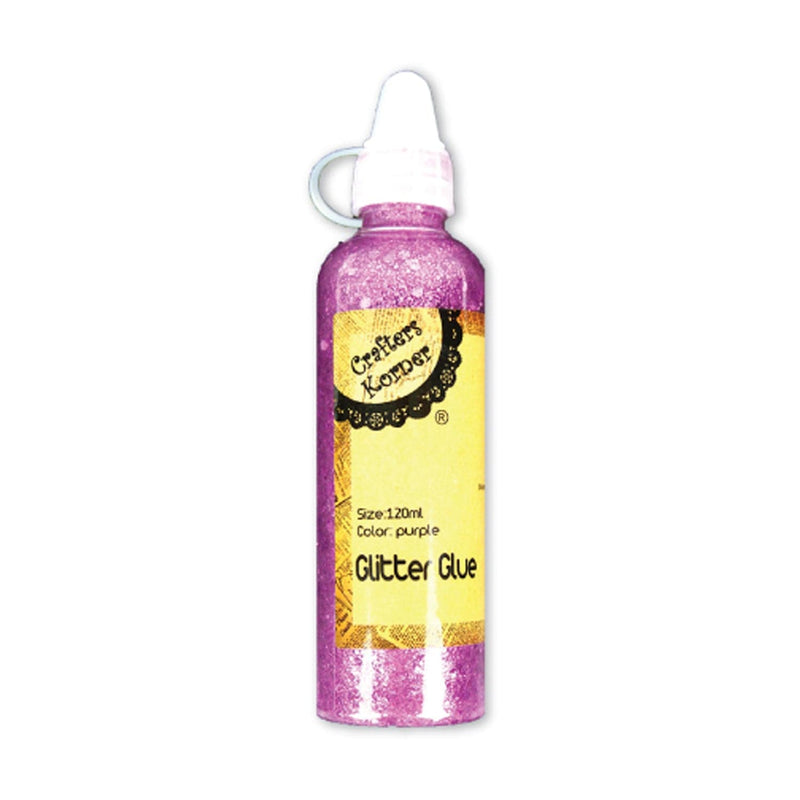 Wheat Krafters Korner Craft Glitter Glue-Purple 120ml Kids Glues