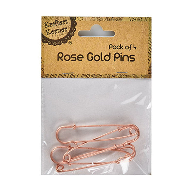 Gray Krafters Korner Rose Gold Pins (4 Pack) Jewelry Findings