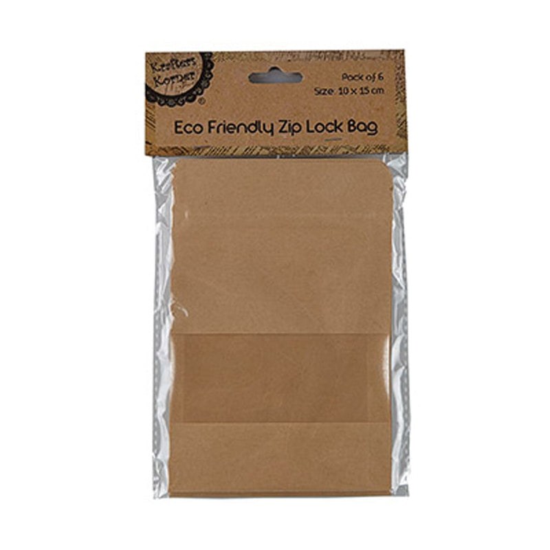 Dim Gray Krafters Korner Eco Friendly Small  Zip Lock Bag 6 Pack Gift Bags and Recloseable Bags
