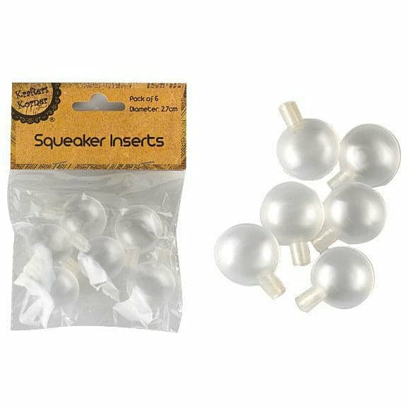 Light Gray Krafters Korner Squeaker Insert 2.7cm 6 Pack Doll Making